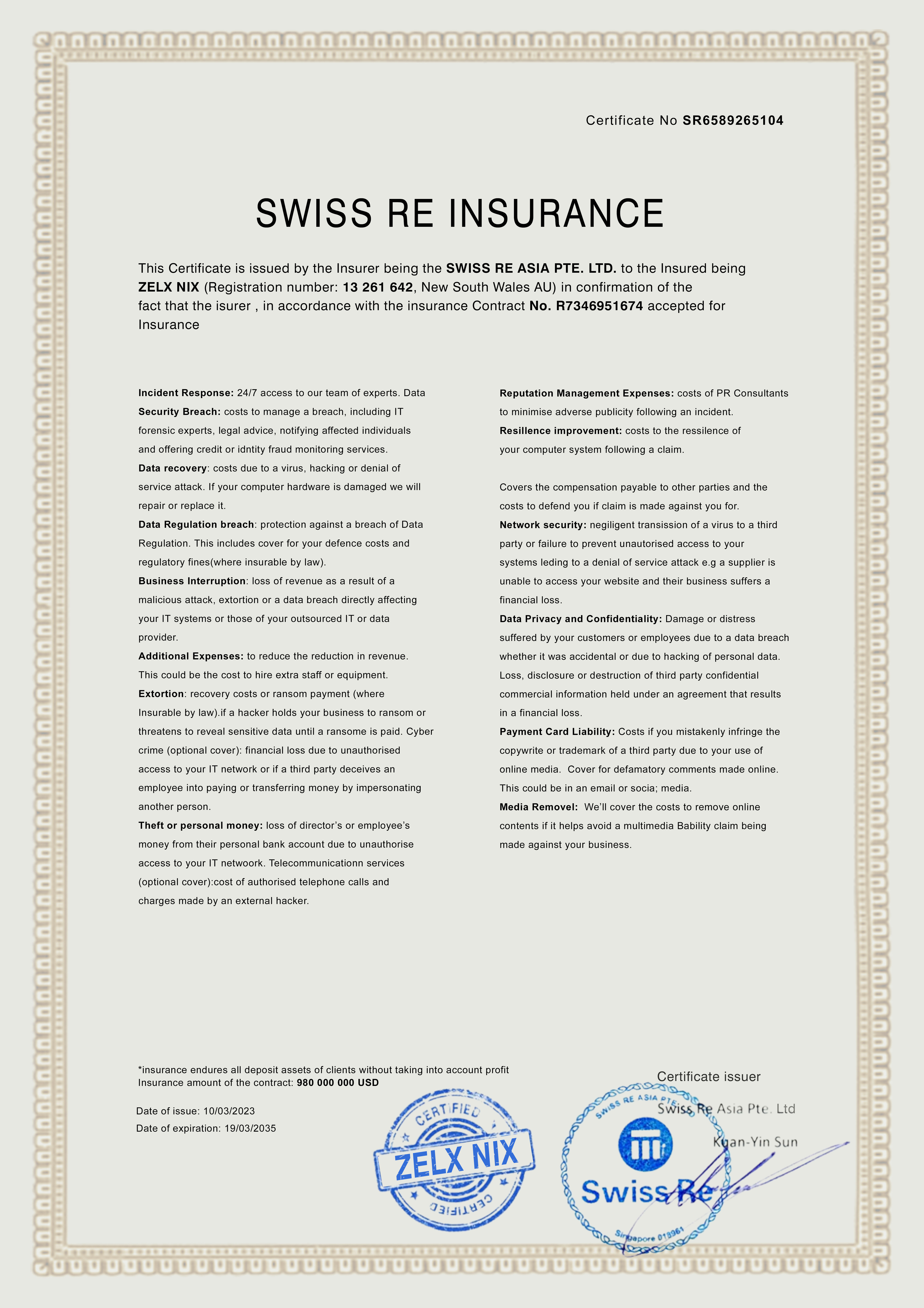 Certificate 2